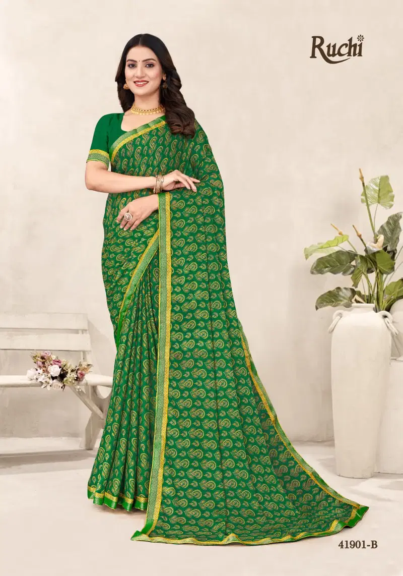 Simayaa Vol 34 By Ruchi Chiffon Daily Wear Saree Exporters In India
